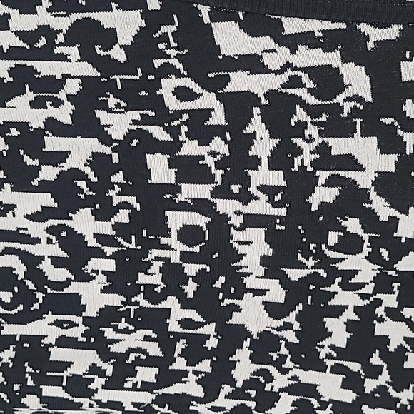 Kate Spade Black and White Floral Jacquard Fit and Flare Dress, Size XXL - Picture 6 of 6